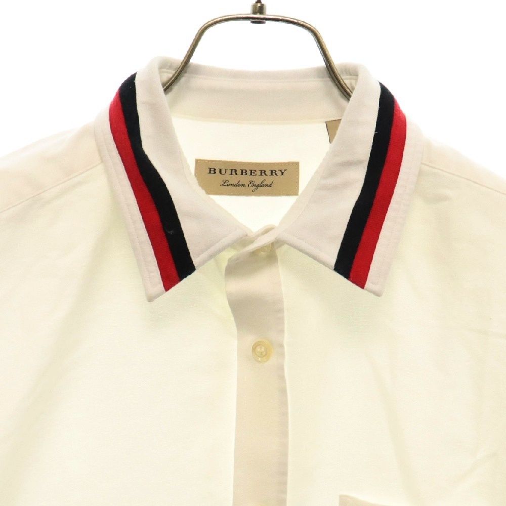 BURBERRY ホワイト ストライプカラー 長袖シャツ 【公式通販】