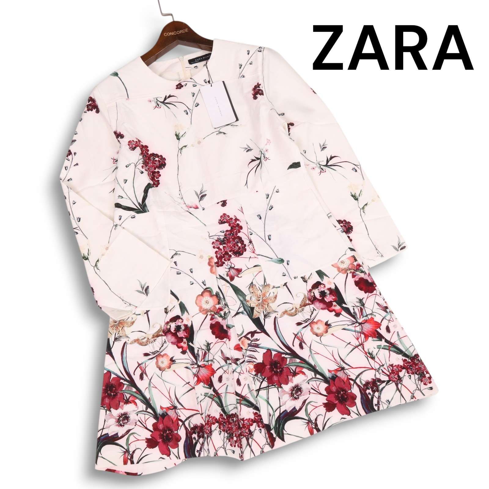 新品 未使用】 ZARA WOMAN ザラ 通年 花柄 フラワー 総柄 長袖