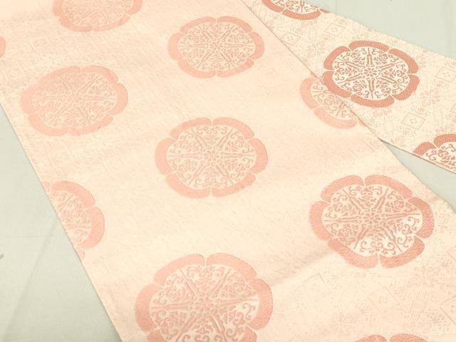 平和屋着物◎九寸名古屋帯 唐織 抽象花文 正絹 逸品 DAAX7245qp - メルカリ