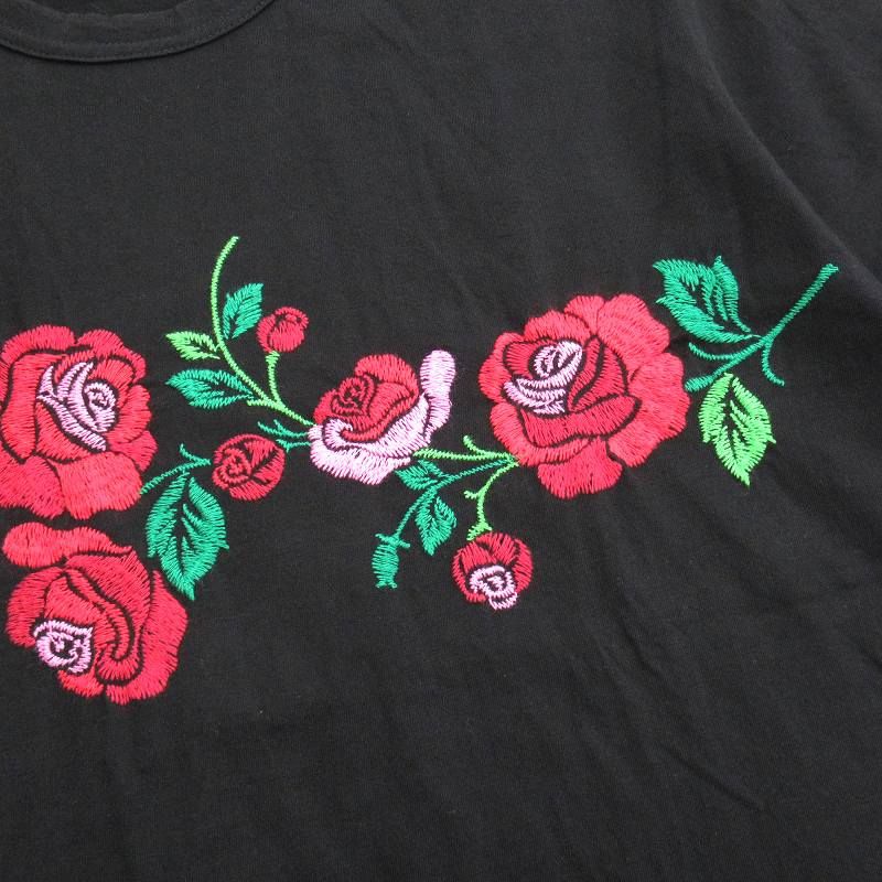 コムデギャルソン オム プリュス 22ss 薔薇刺繍 tシャツ 美品 22ss コムデギャルソンオムプリュス COMME des GARCONS