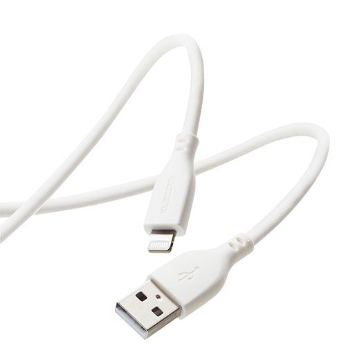 5個セット エレコム なめらかLightningケーブル MPA-UALSS10WHX5