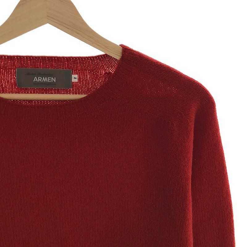 ARMEN - 【美品】  ARMEN / アーメン | GEELONG LAMBS WOOL CREW PULL クルーネックニット | 2 | グリーン | レディース 美品】 ARMEN / アーメン | GEELONG LAMBS WOOL CREW PULL