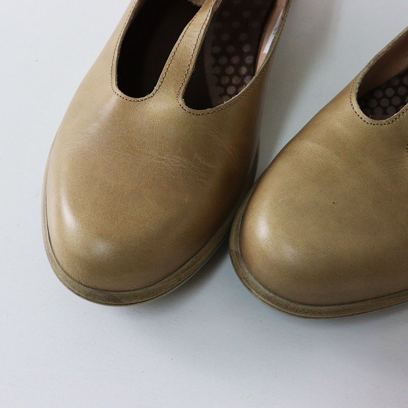 ナオト NAOT TETE Tストラップ レザー シューズ 37｜ベージュ 本革