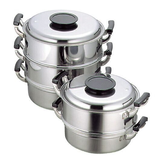 新品未使用】天満 丸型セイロ 30㎝ 中子2段・蓋セット みわたぬき様