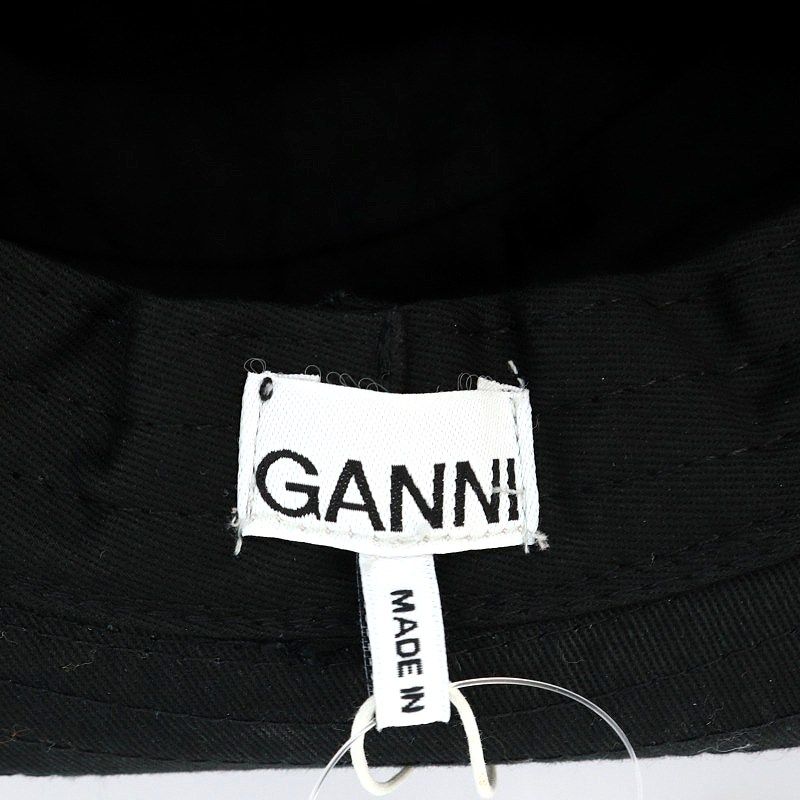 ガニー GANNI Software Heavy Cotton Hat ハット 帽子 XS 黒 ブラック 