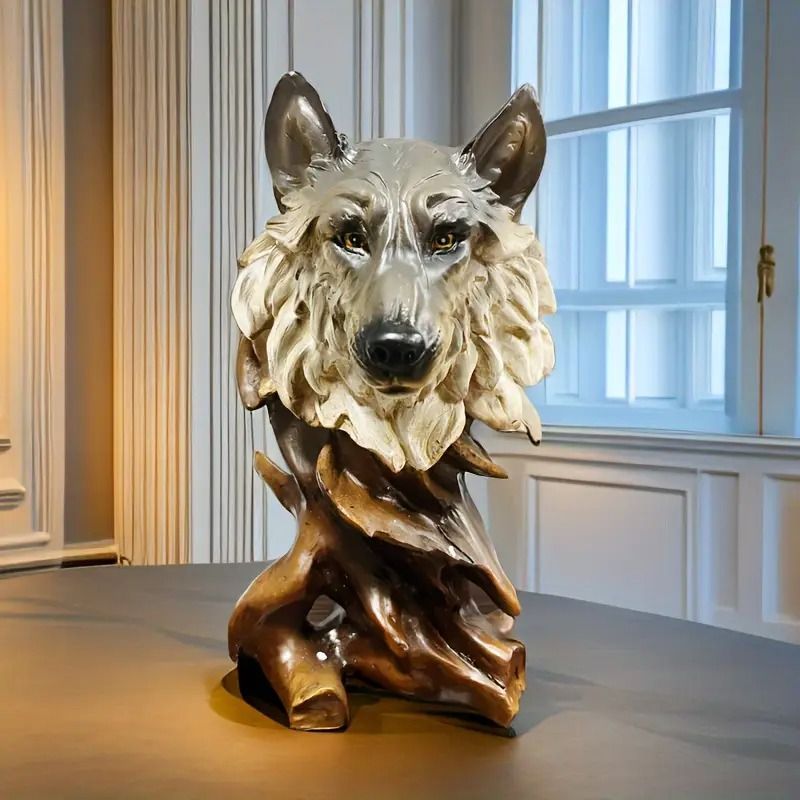 置物 装飾品 フィギュア 狼 オオカミ ウルフ オブジェ オーナメント