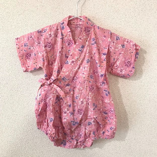 ブランシェス 甚平 ロンパース 70㎝ ピンク 花柄 女の子 子供用品リユース☆KIDS LINK☆ メルカリ
