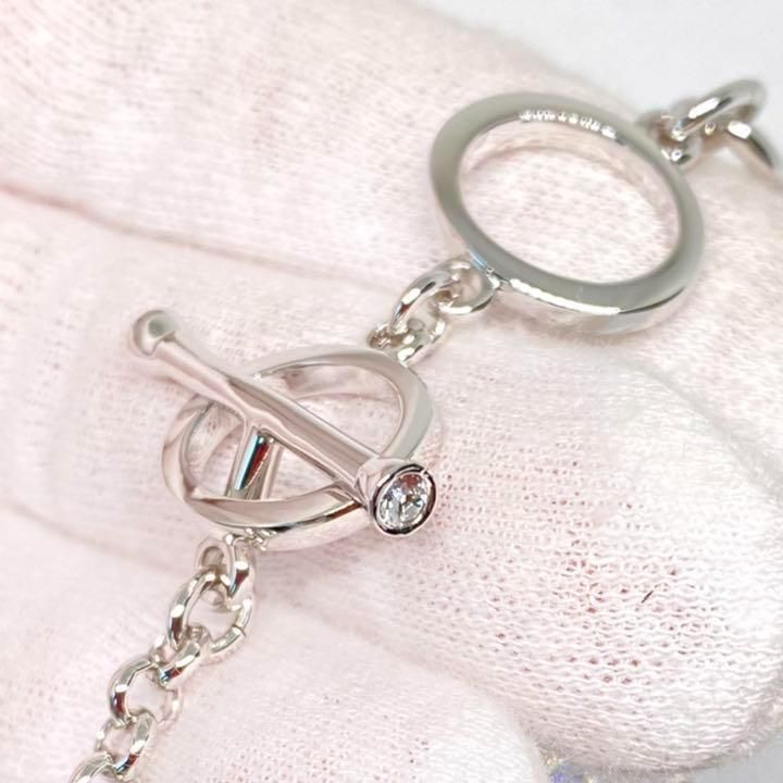 【未使用】スワロフスキー ブレスレット シルバー ハート ピンク 鍵 かわいい 未使用】スワロフスキー ブレスレット シルバー ハート ピンク
