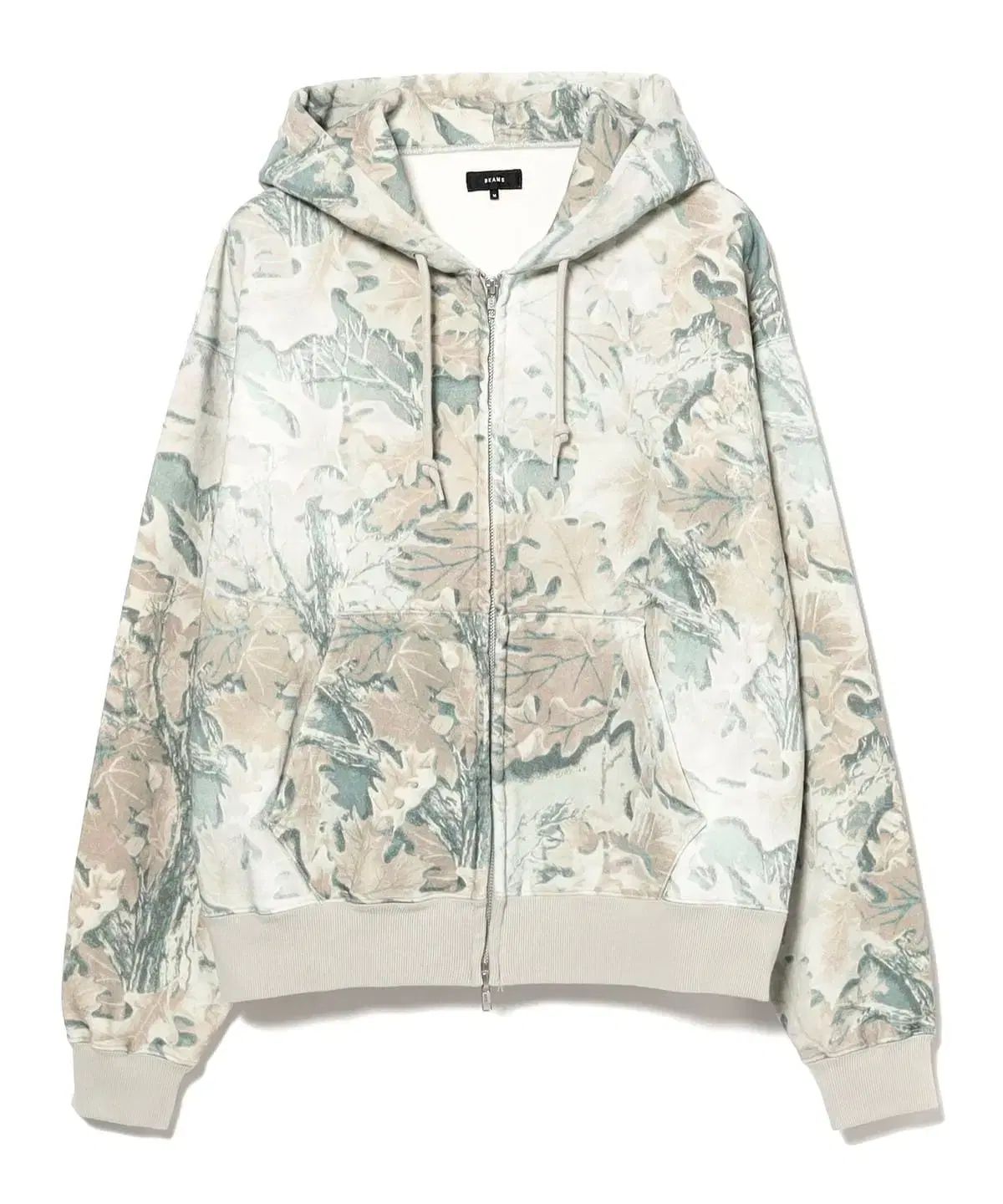 Faded camo zip ー up hoodie