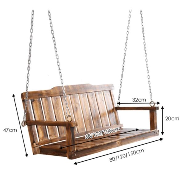 屋外木製ポーチブランコ