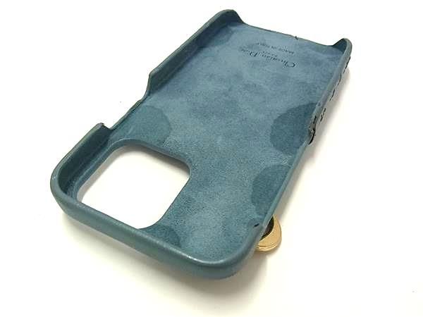 クリスチャンディオール iPhone13Pro スマホケース カナージュ ブルー ChristianDior ディオール レディディオール カナージュ レザー