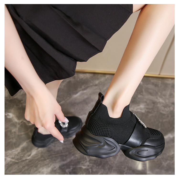 ビジューデザイン 厚底 カジュアル スニーカー 韓国風 楽天市場】☆期間限定50%OFF☆ ビジュー メッシュ スニーカー