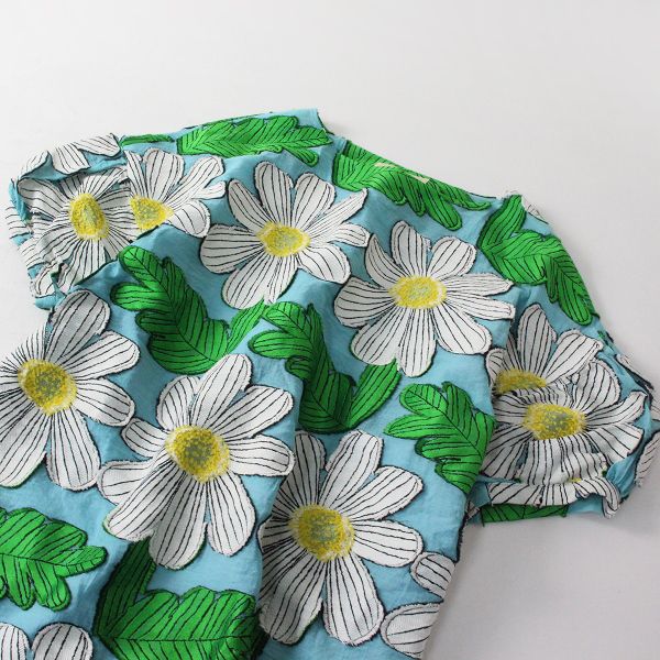 プープレ　お花　ジャガードワンピース 美品 peu pres プープレ マーガレット ジャガード ワンピース F