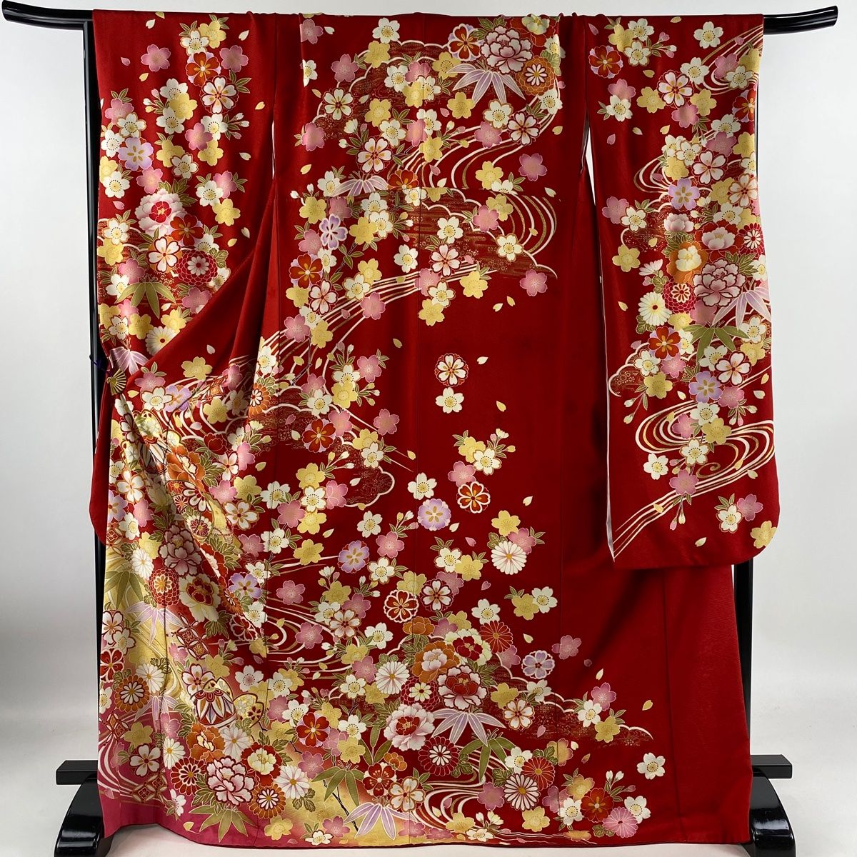 上腕二頭筋  (浅葱色 桜柄 振袖 身丈167) 桜 / 縁 -enishi-