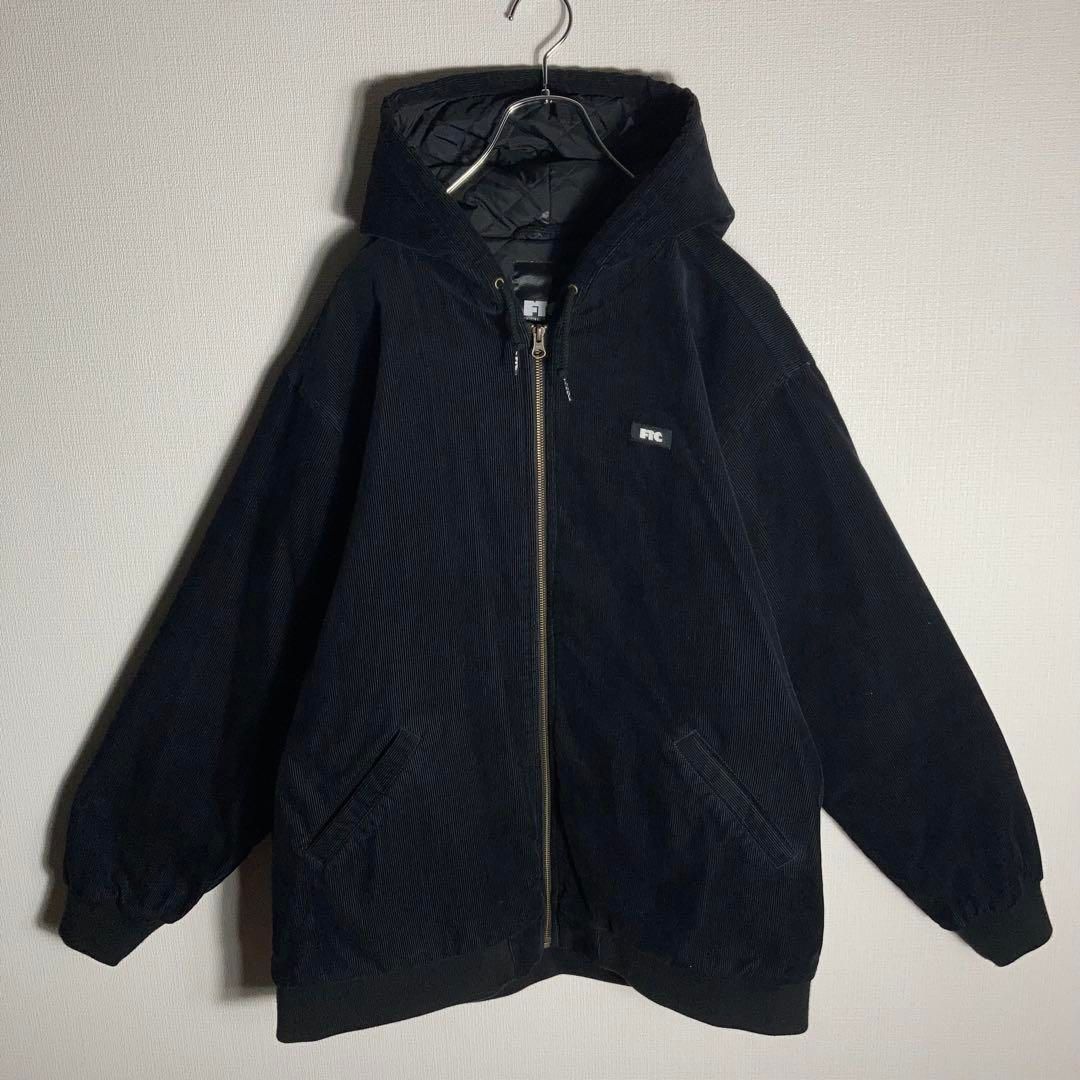 【美品】FTC コーデュロイジップジャケット ワンポイントロゴ 黒 XL 美品】FTC コーデュロイジップジャケット ワンポイントロゴ 黒