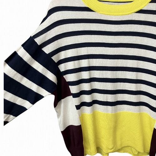 マックス&コー MAX&CO. パネル切り替え ボーダー ニット