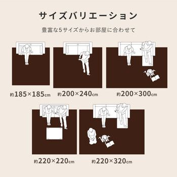 ラグ 約220×320cm ホットカーペットカバー 洗える ウレタン10mm 滑りにくい加工 アドリア ベージュ MARWIL-DEMENAGEMENTS_CH