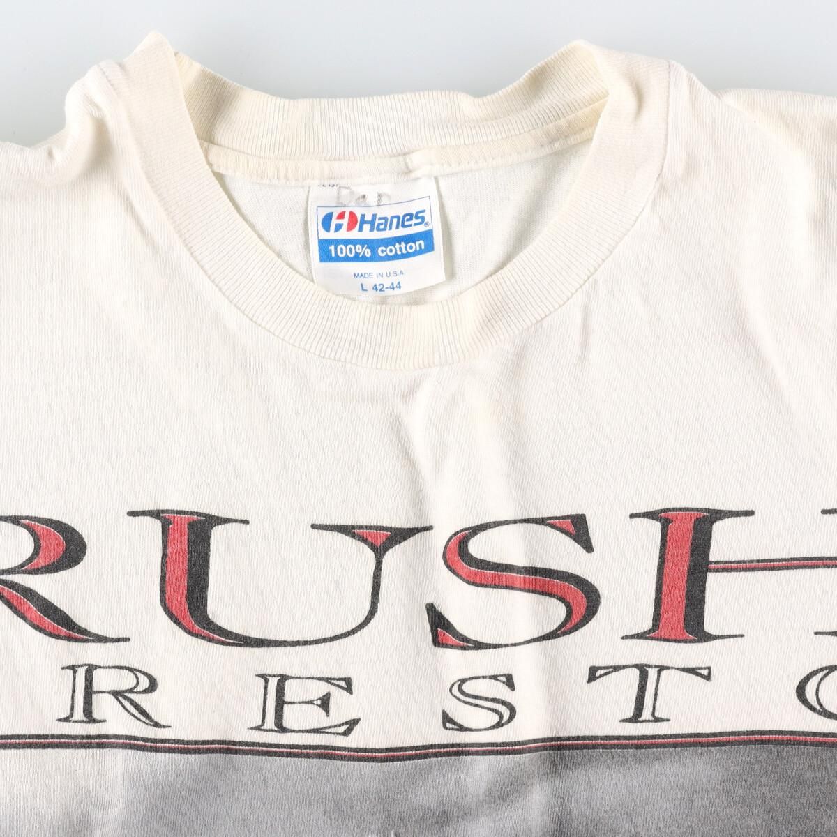 古着 90年代 ヘインズ Hanes RUSH ラッシュ PRESTO TOUR ツアー バンド 