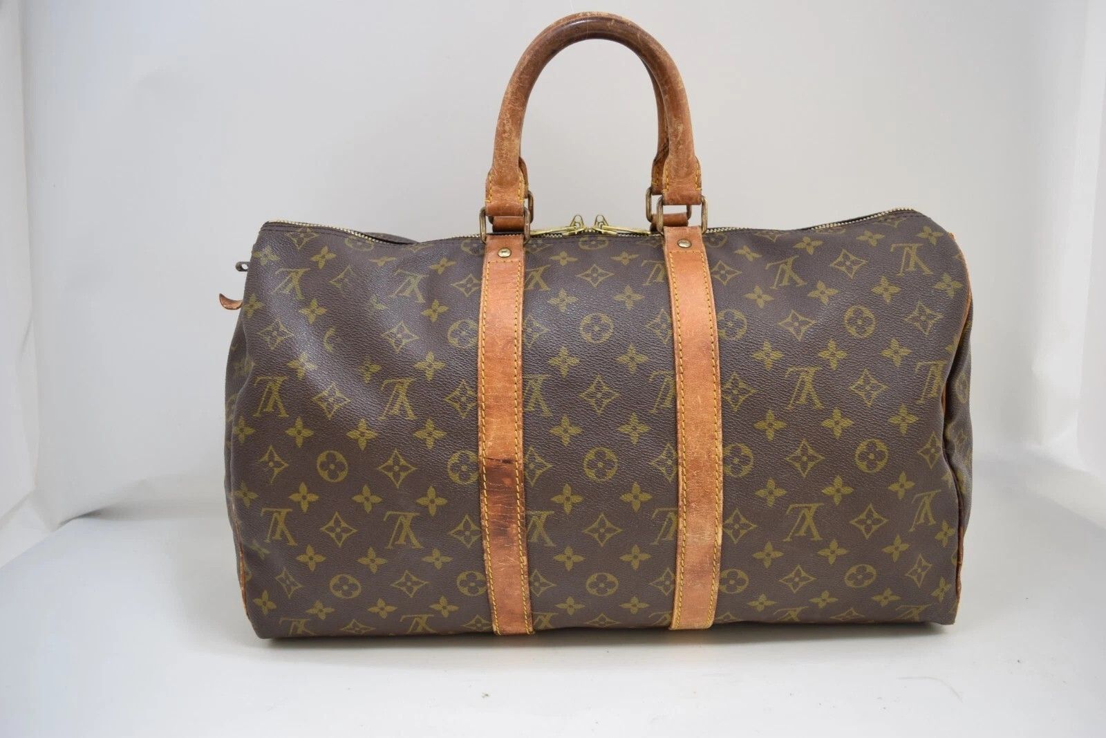美品】ルイヴィトン キーポル45 ボストンバッグ モノグラム レザー 大