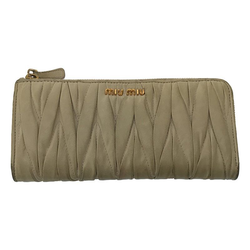 miu miu / ミュウミュウ | L字ファスナーウォレット 長財布 | アイボリー | レディース