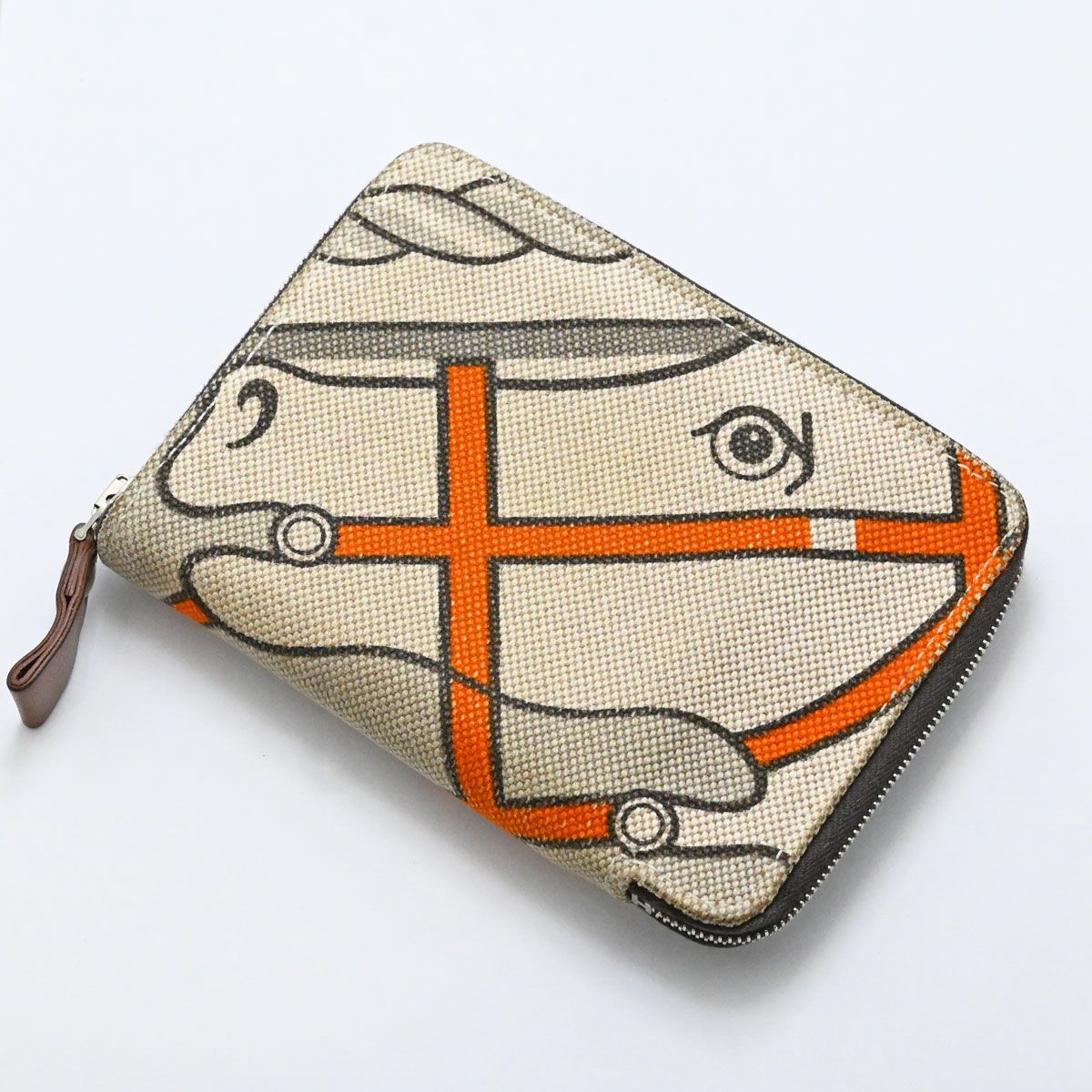 HERMES エルメス スティープル 馬柄 ラウンドファスナー財布 (3449 