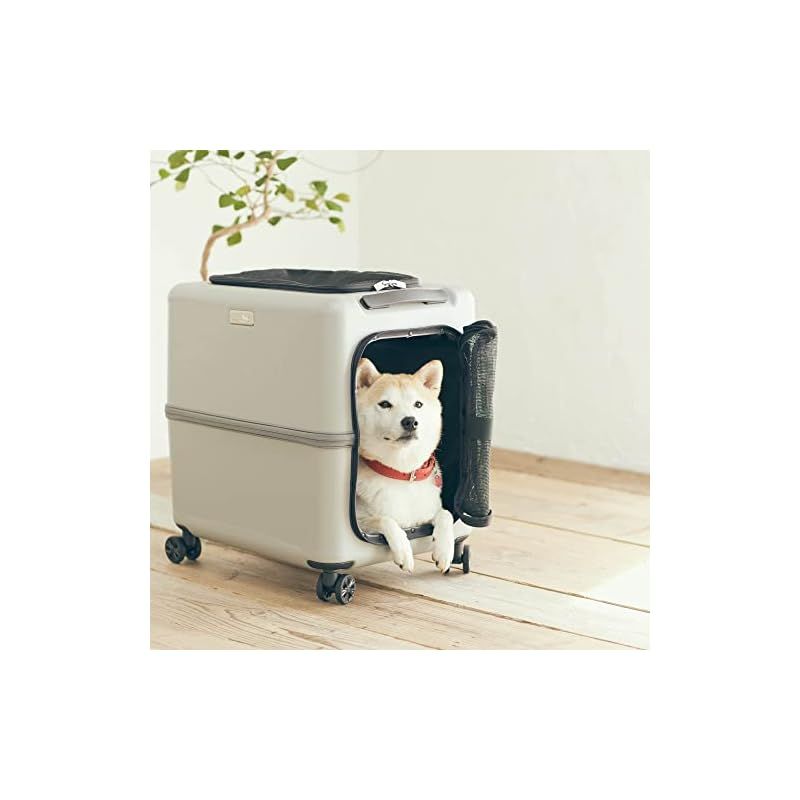 ペットキャリー ico Lサイズ PETICO ペチコ サンドグレー×ホワイト 犬