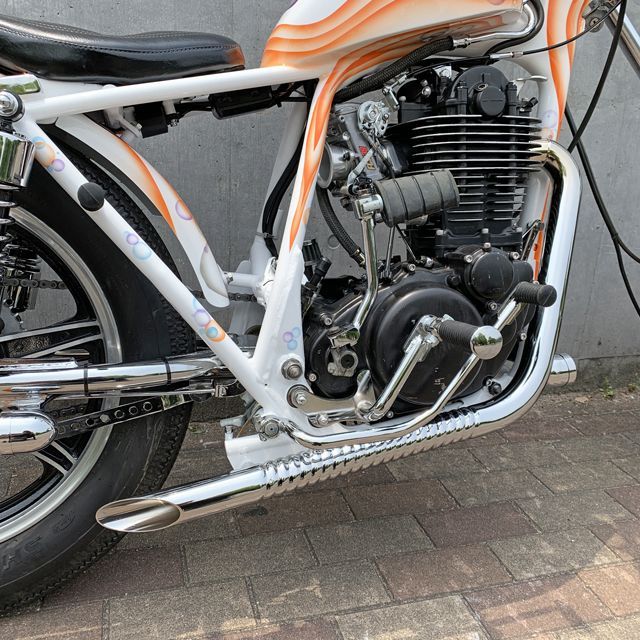 sr400/500 ワンオフマフラー（SR400ワンオフアップマフラー完成