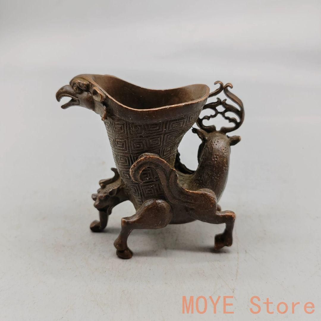 銅器 鷹 文房具 茶道具 装飾品 工芸品 美術品 置物 銅器 鷹の頭 文房具 茶道具 装飾品 工芸品 美術品 置物 - メルカリ