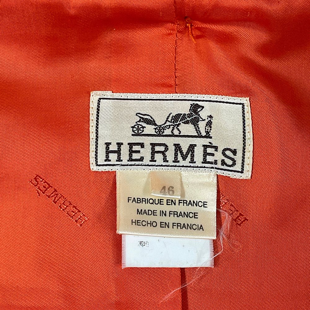 HERMES エルメス ヴィンテージ ダッフルコート オレンジ サイズ46 正規品 / 32114