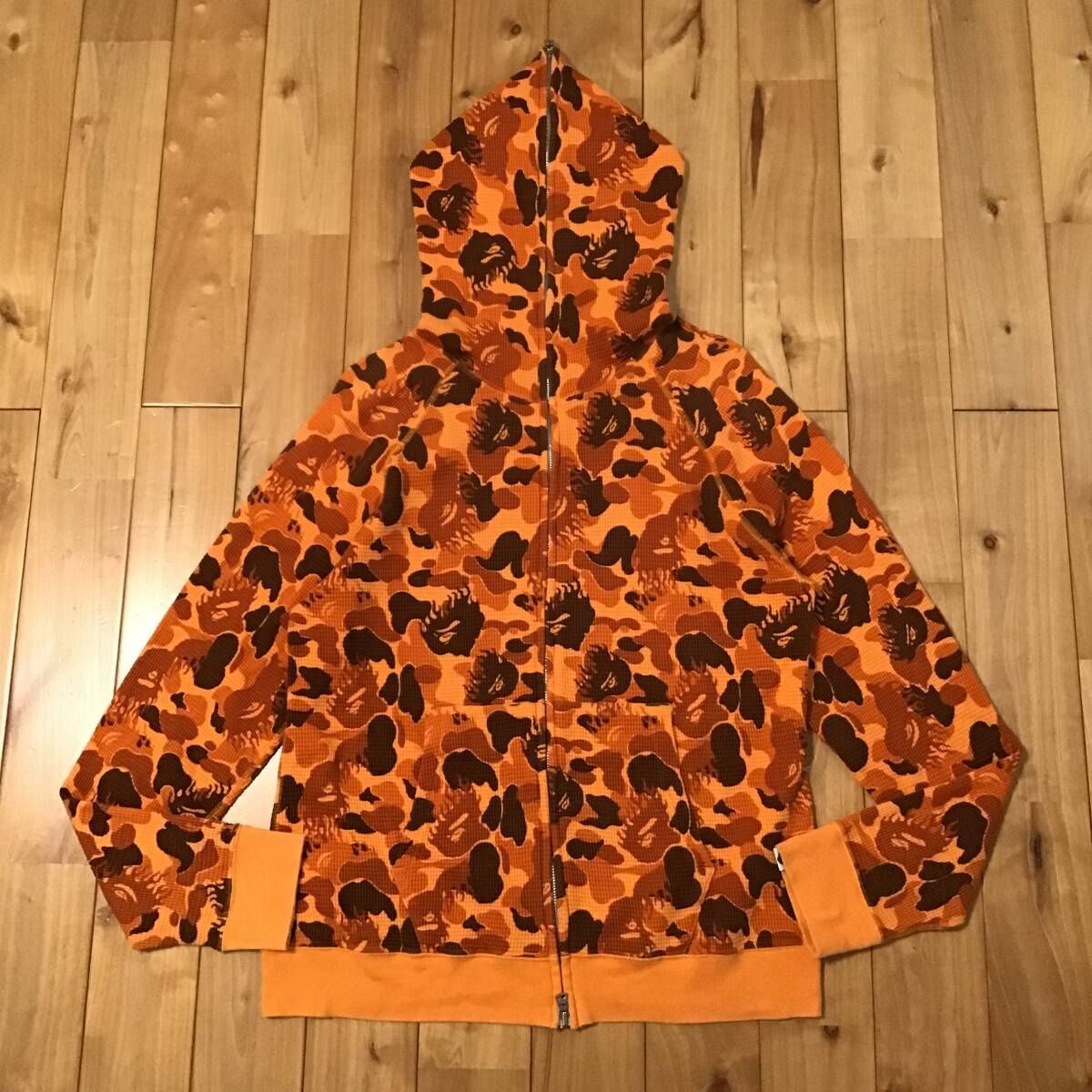 Fire camo フルジップ パーカー Sサイズ a bathing ape BAPE camo full zip hoodie flame エイプ  ベイプ アベイシングエイプ NIGO 迷彩 - メルカリ