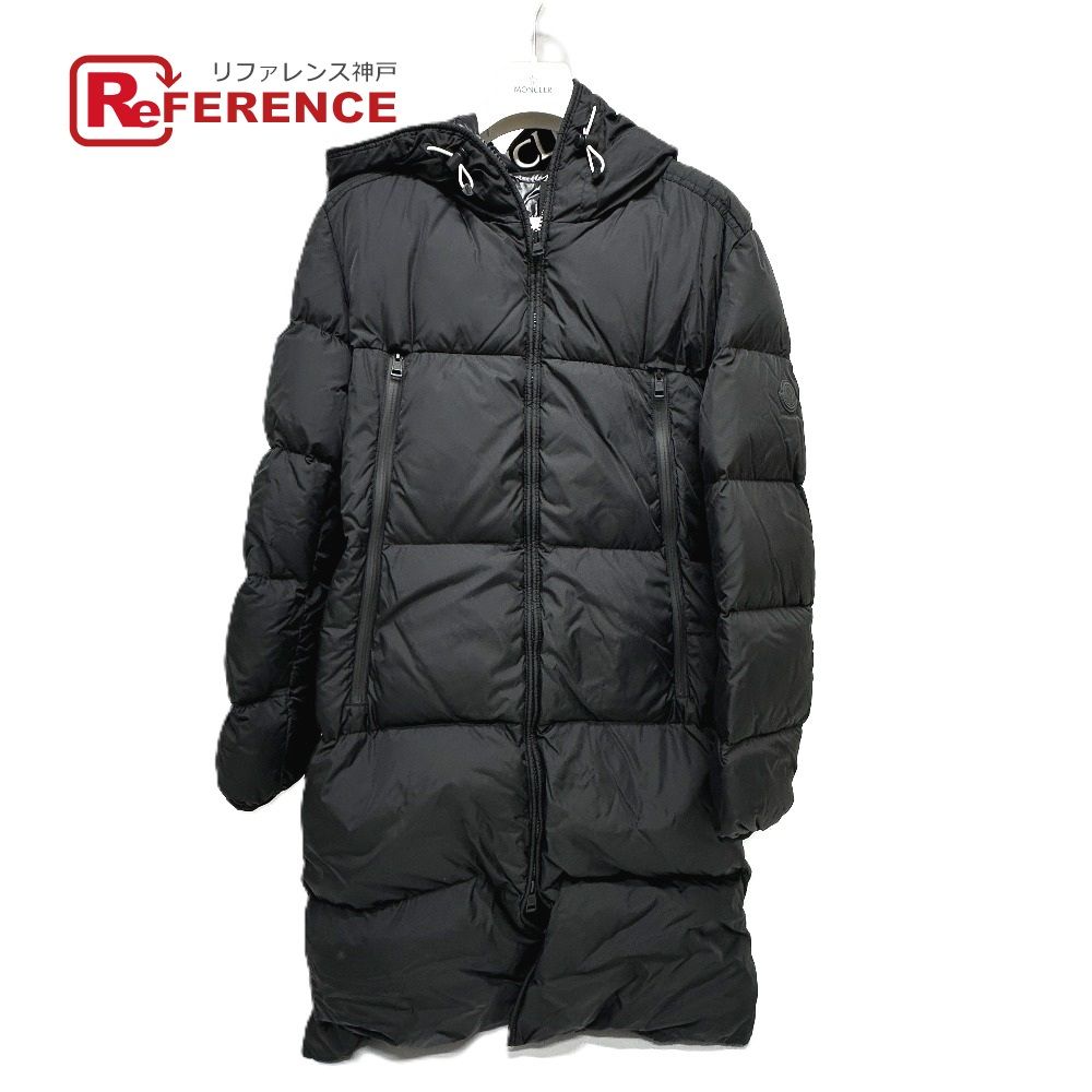 MONCLER モンクレール ダウンコート ロゴ ナイロン ブラック