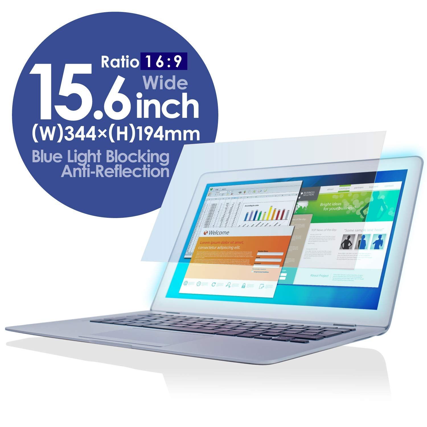 新品 エレコム(ELECOM) 液晶保護フィルム ブルーライトカット 15.6インチ 反射防止 EF-FL156WBL