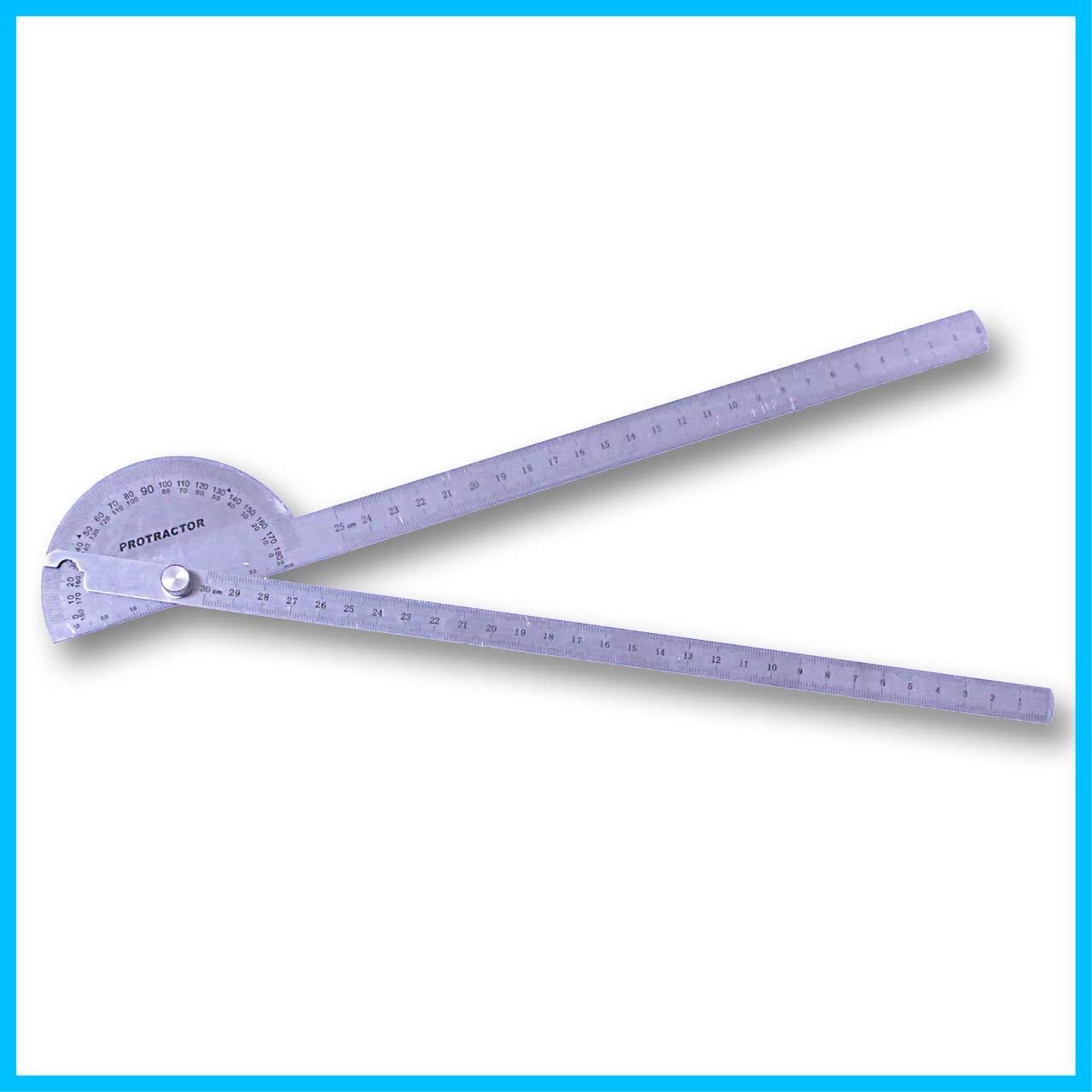 商品 ゴニオメーター ステンレス プロトラクター 鋼 定規 180度回転 分度器 ゲージアーム 角度定規 測定 角度計 ダブルアーム CATT 2本ゲージ VICHE 30㎜