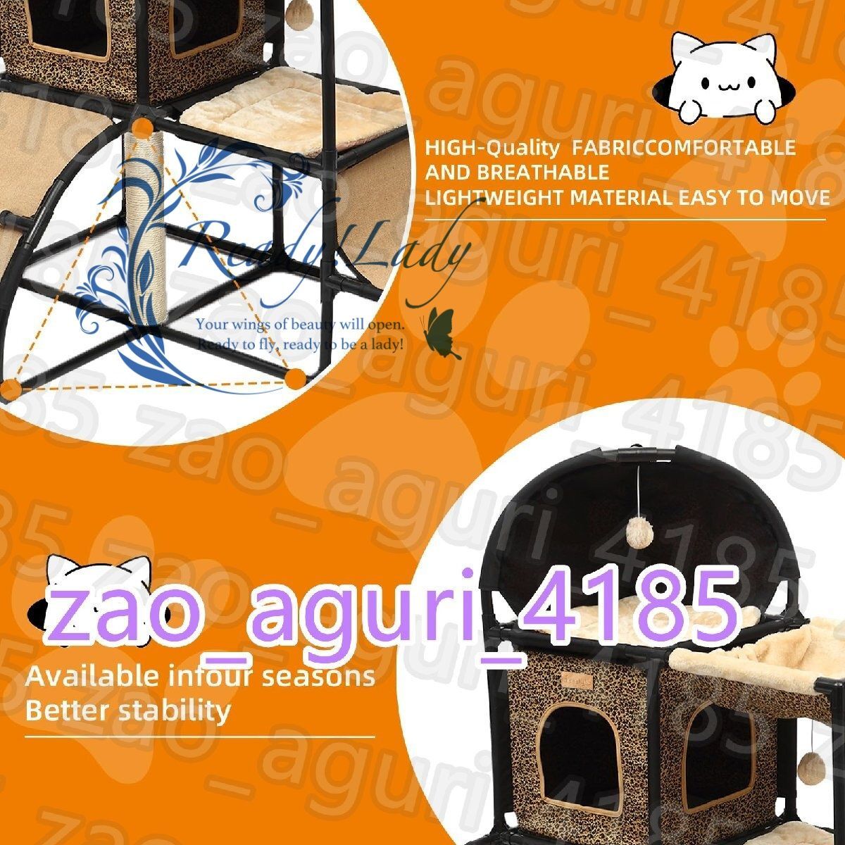 キャットハウス屋内猫用猫用ツリー 複数の猫に適しています