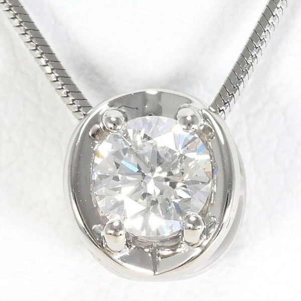 PT900 PT850 ネックレス Necklace ダイヤ 0.318 鑑定書 総重量約4.0g 約46cm