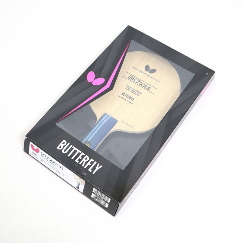 【未使用品】BUTTERFLY SK7 クラシック FLグリップ 攻撃用 シェーク 7枚合板 ベージュ/バタフライ/卓球ラケット/nm197oh
