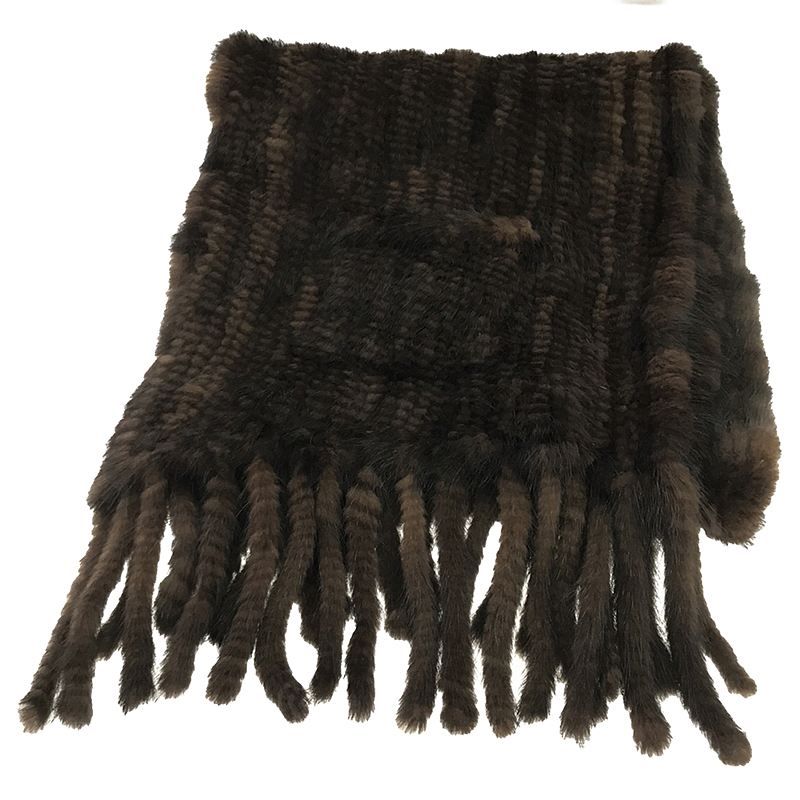 【美品】  martinique / マルティニーク | ミンクファーマフラー | ブラウン | レディース 美品】 martinique / マルティニーク | ミンクファーマフラー