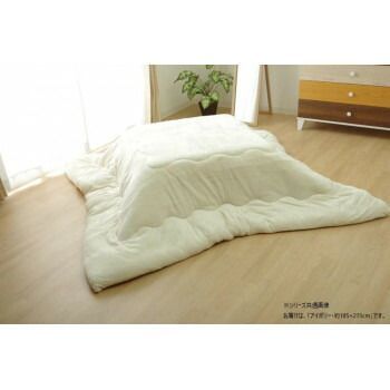 なめらかタッチ こたつ布団 厚掛けタイプ フラン アイボリー 約185×235cm 1380000002879