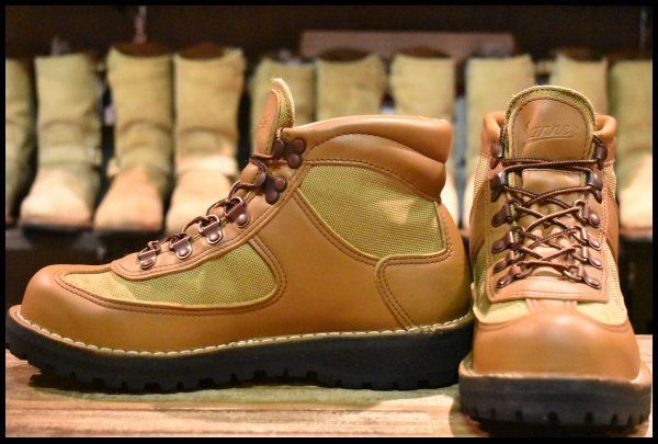 7.5EE 白タグ Danner ダナー フェザーライト 20915X 茶 カーキ ゴアテックス GORE-TEX 編み上げ レースアップ ブーツ HOPESMORE FD196