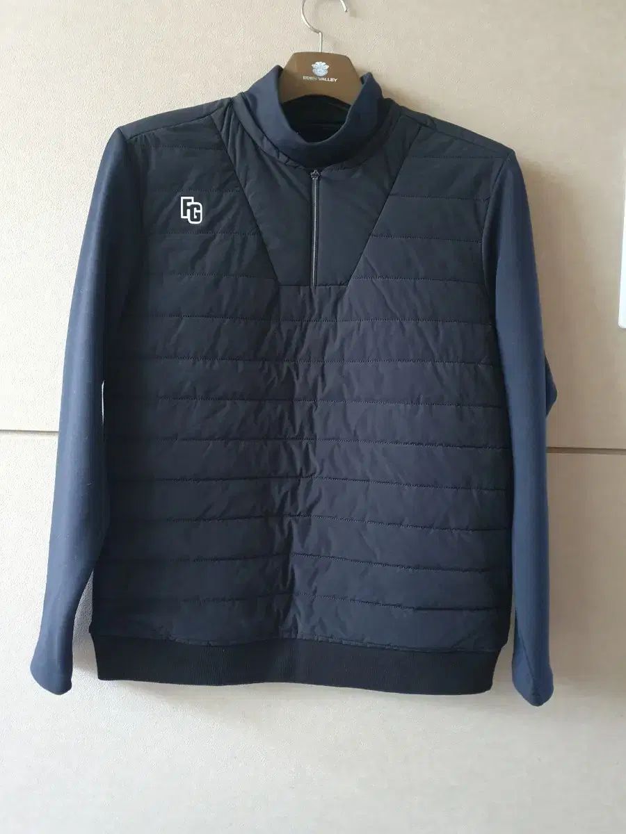 FANTOM メンズ ゴルフウェア キルティング ハーフネック ブラック 100