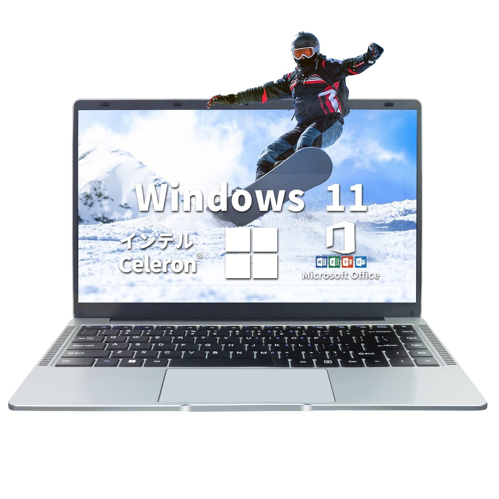 【在庫処分】パソコンノート/ワイヤレスマウス付き/日本語キーボードフィルム付き /大容量SSD/8時間連続使用/初心者向け・学生向け・在宅勤務・Zoom /初期設定不要/6GBメモリ/無線LAN対応 (64G+5