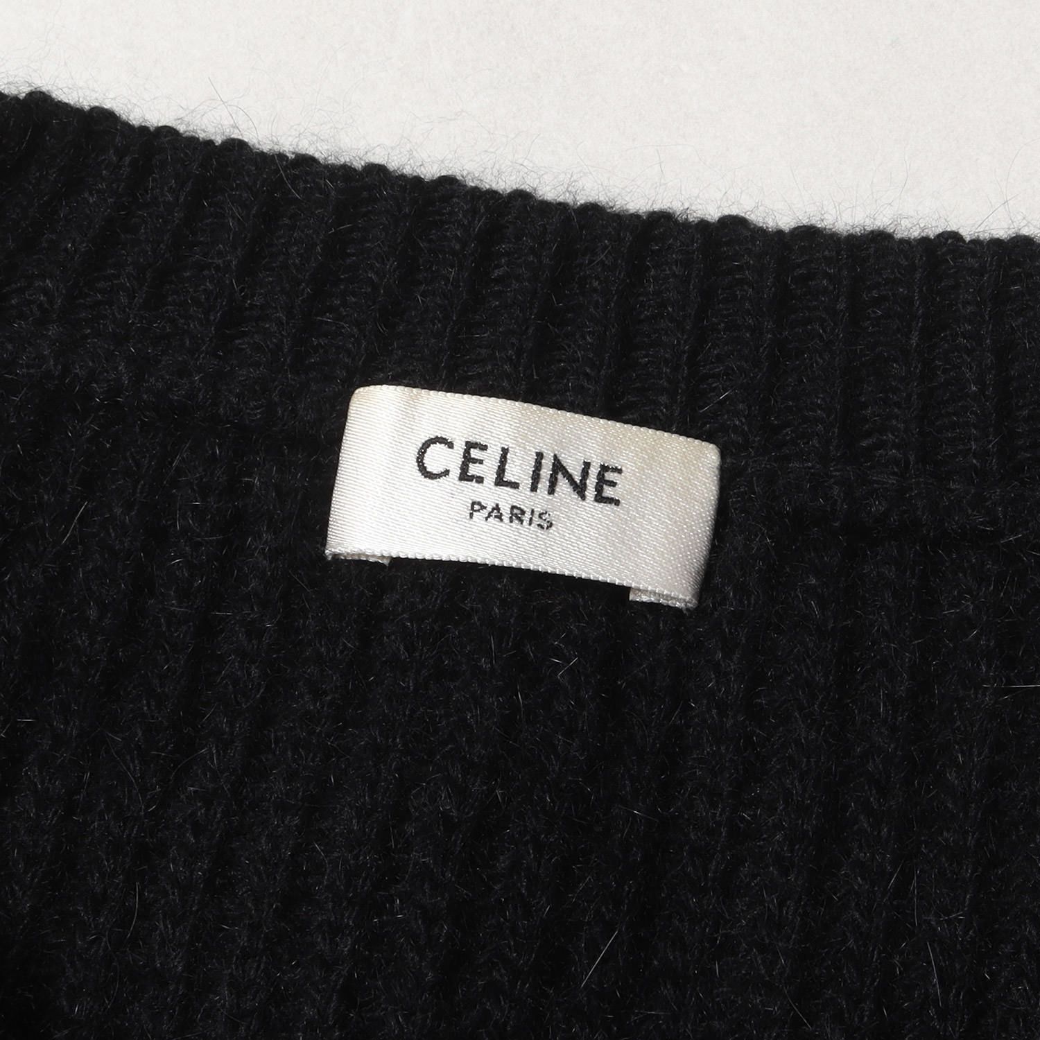 CELINE セリーヌ ニット サイズ:M 21AW フェルト ロゴ オーバーサイズ 