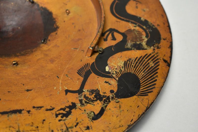 蔵A5446 時代 木製裏漆絵 陣笠 江戸時代 IMPECCABLEHEALTHCARESERVICES_COM