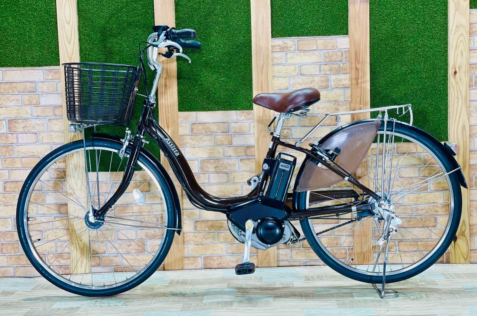 電動自転車 ブリヂストン assista ブラウン 26インチ バッテリー付き