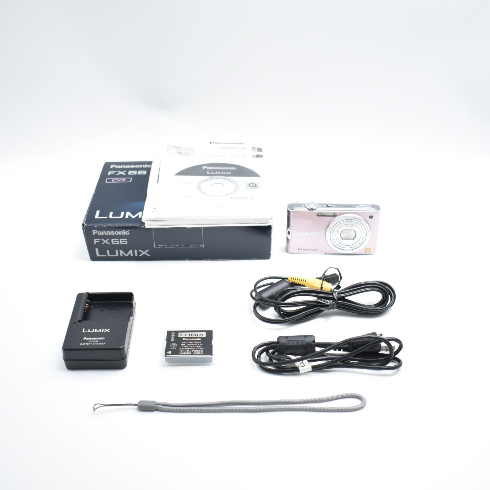 B 8189 パナソニック デジタルカメラ ルミックス スイートピンク DMC-FX66-P