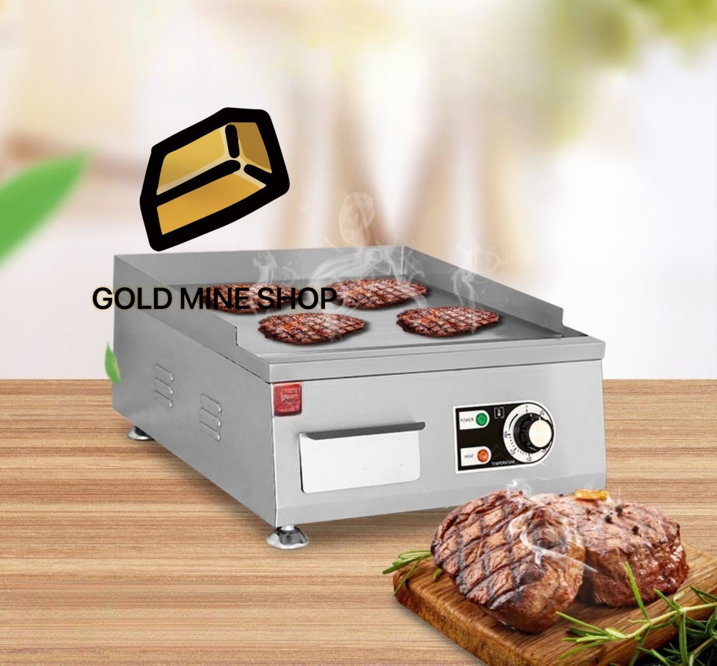 鉄板焼 卓上用 プレス鉄板新型グリドル業務用ガス手つかみオーブン 屋台ガスコンロ焼き冷麺鉄板焼きフライヤーグリドル プレス鉄板 業務用グリル 卓上鉄板焼 グリドル鉄板焼き いか焼き パンケーキ 冷麺 焼飯 厚くする 手掴み機 42 40 8cm