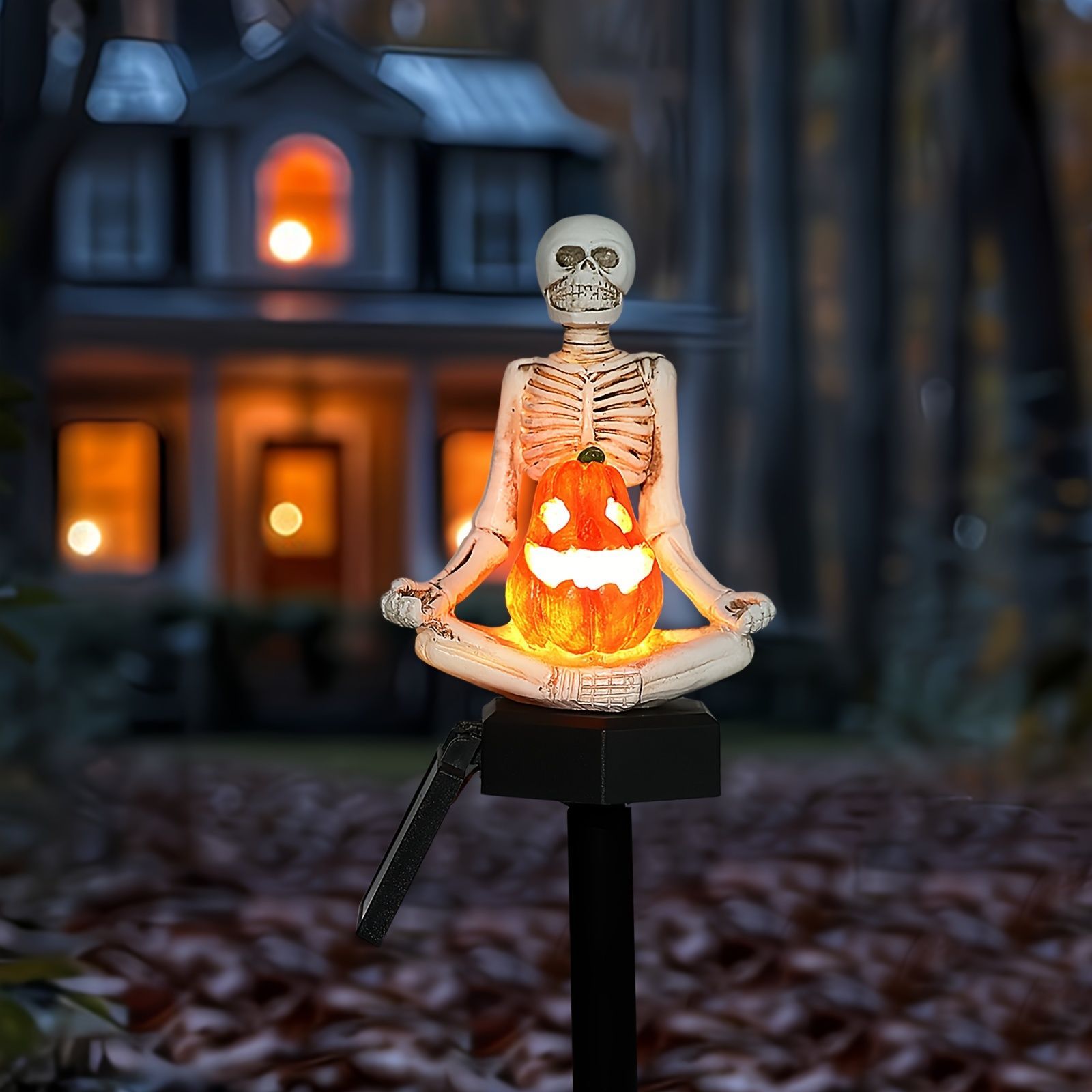 ハロウィンソーラーライト ガーデンライト LEDライト ガイコツと 