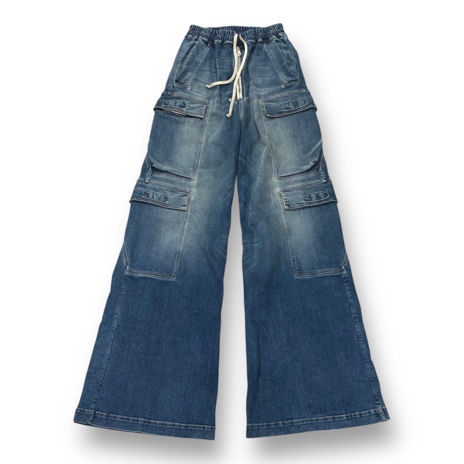 Rick Owens DRKSHDW デニムカーゴベラ 極美品 Rick Owens DRKSHDW リックオウエンス 23SS DOUBLE CARGO JUMBO