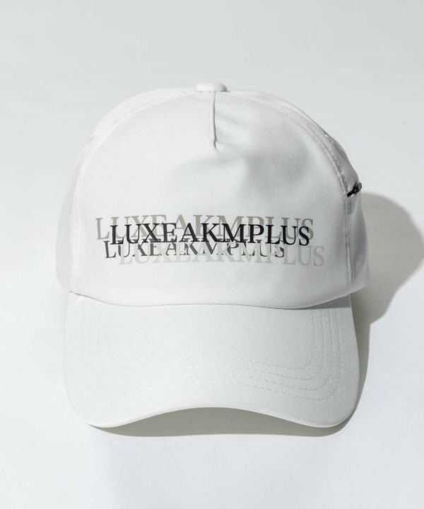 【新作】LUXEAKMPLUS リュクスエイケイエムプラス マルチロゴキャップ メンズ ブランド おしゃれ ホワイト 白 帽子 スポーツ ゴルフ カジュアル フリーサイズ