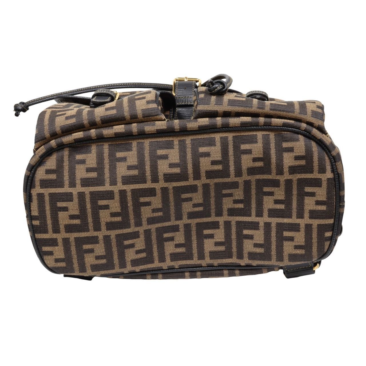 FENDI フェンディ ズッカ バッグパック ロゴ 総柄 キャンバス レザー 